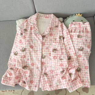 日系软妹德绒睡衣女2026新款秋冬季加厚可爱少女学生可外穿家居服