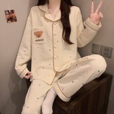 睡衣女款2025新款冬加厚高级感