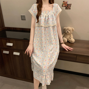 云朵棉睡衣女款夏季薄款学生短袖可爱绝美家居服女时尚洋气可外穿