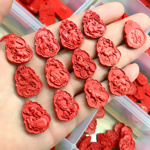 高含量朱砂猴鼠龙蛇鸡牛虎马狗猪兔羊十二生肖吊坠男女款儿童项链