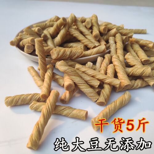 豆筋大豆蛋白豆棍豆皮卷豆制品辣条 干货豆棒豆条豆丁豆筋丁5斤包 - 封面