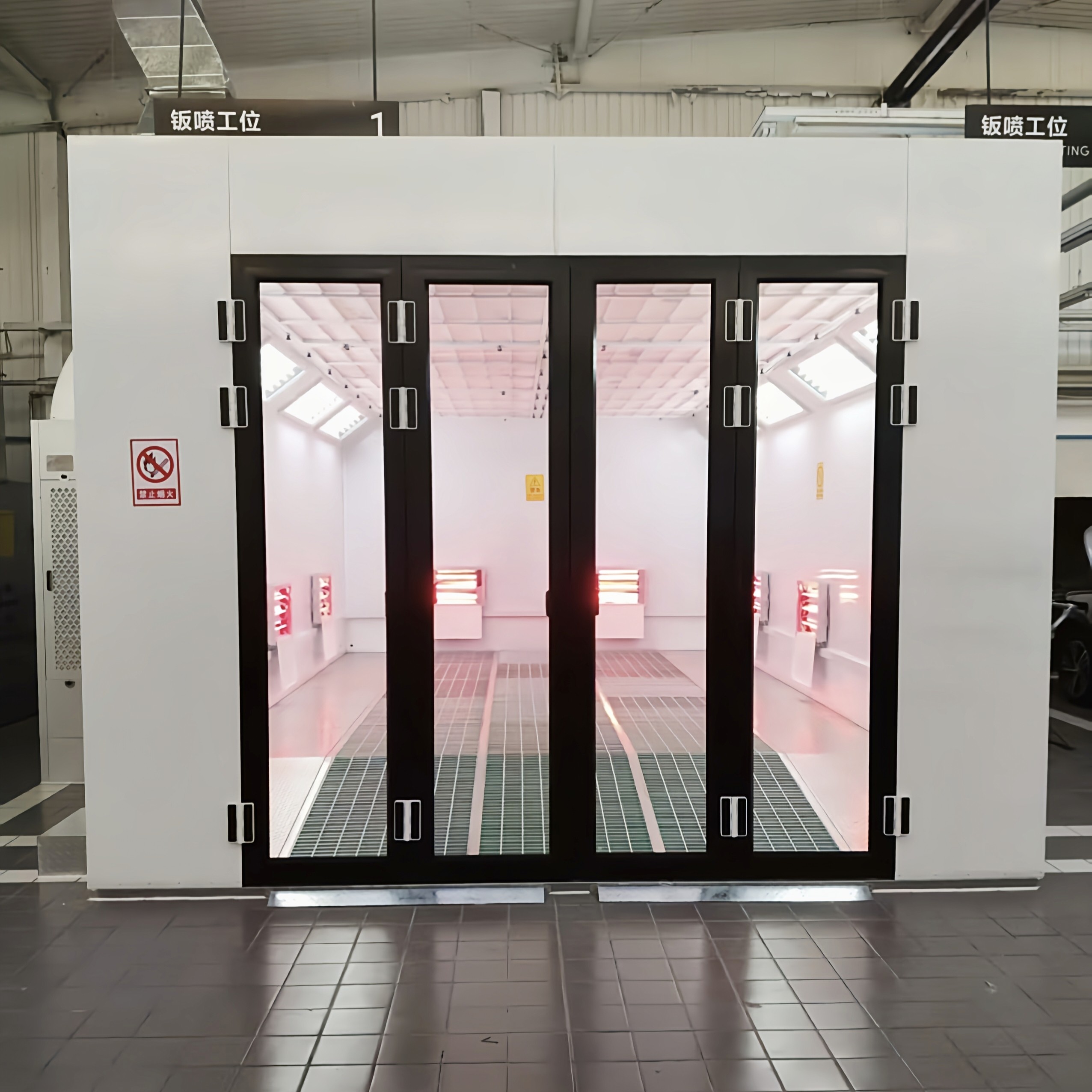 环保汽车烤漆房标准型豪华钣金门家具喷漆房喷塑高温设备全套促销