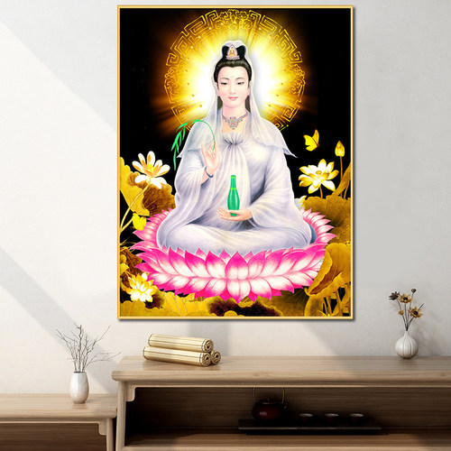 5d南无观世音菩萨钻石画新款满钻赐福佛像粘贴点钻石画十字绣中堂
