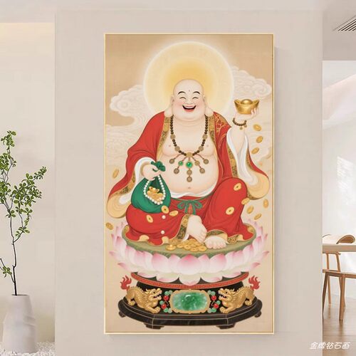 笑口常开弥勒佛5d钻石画2026新款满钻大肚佛像点砖粘贴十字绣招财
