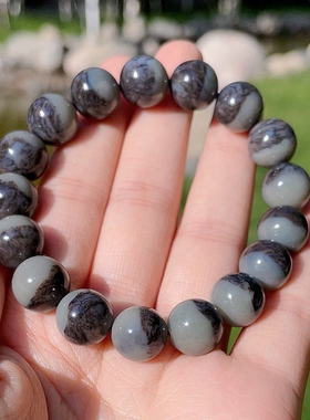 特价且末料半山半水新疆和田玉精品糖白手链手串 44克 尺寸12mm