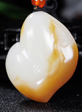 新疆且末料和田玉糖羊脂白玉挂件吊坠时来运转吉祥如意 15.48克