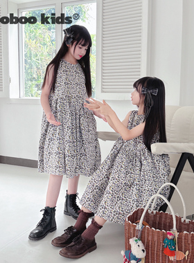 墨宝童装 MoobooKids_假期bi入怎么穿都好看的凉爽碎花伞裙连衣裙