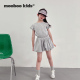 花灰色 MoobooKids_A类抗菌薄款 杏白色 套装 超高弹花苞短裤