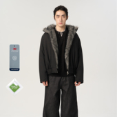 APOECHO 保暖棉服外套 特氟龙Teflon三防毛领新雪丽冬季