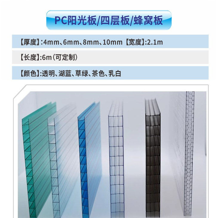 pc阳光板耐力板透明5mm加厚雨棚中空蜂窝双层遮阳采光瓦聚碳酸酯,基础建材,PC耐力板/阳光板,淘宝优惠券,粉丝福利购,淘宝优惠卷