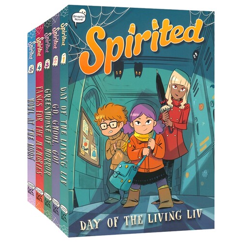 Spirited 幽灵小镇的莉芙1-5 全彩漫画书 超自然校园生活 儿童图像小说 青少年英语课外读物 友谊成长故事 英文原版进口儿童图书
