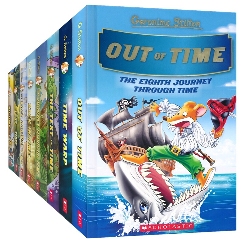Scholastic Germonimo Stilton The Journey Through Time 学乐英语老鼠记者系列之穿越时空故事章节书英文原版5册 课外读物7-12岁