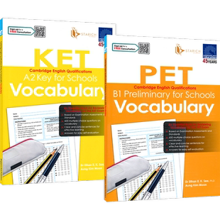 SAP 新加坡英语 Cambridge English Qualifications Vocabulary KET PET 剑桥英语词汇练习册 500个选择题 高效备考教辅 英文原版