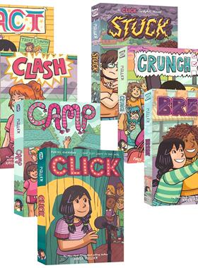 Click Graphic Novel 1-7 全彩漫画小说 中学生校园生活 青少年成长友谊课外读物 英文原版进口儿童图书