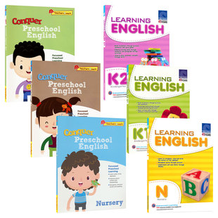 English 进口图书 英文原版 大班 新加坡幼儿园英语练习册 Learning 英文字母单词 零基础学习教辅 SAP 学龄前 句子语法 小班