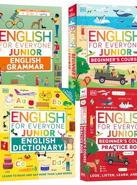 DK English for Everyone Junior English Grammar Dictionary Beginner's Course 人人学英语 儿童英语词汇语法教材 英文原版教辅