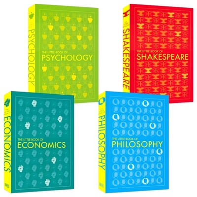 DK 人类思想百科丛书4册 The Little Book of Economics/Philosophy/Psychology/ Shakespeare 学科知识科普英文原版进口图书