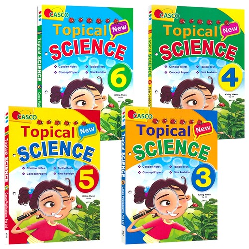 【自营】Casco Topical Science 新加坡科学 科学学习进阶宝典 3-6年级 共4册 小学科学练习 主题练习 英文原版进口图书