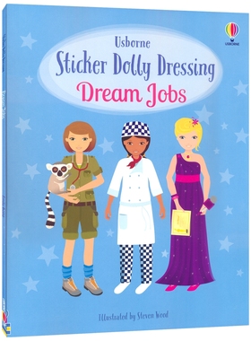 Usborne Sticker Dolly Dressing Dream Jobs 尤斯伯恩 贴纸玩偶装扮 梦想职业 超300张贴纸 专注力培养 英文原版进口图书