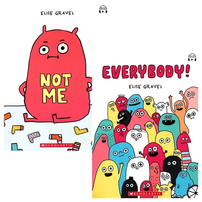 Everybody Not Me Elise Gravel儿童故事绘本2册 每个人 不是我 自我认知 情绪管理 心理发展 早教启蒙 亲子读物 英文原版进口图书