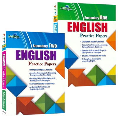 【自营】Dolphin Secondary English Practice Papers 1-2  新加坡英语 中学英语练习试卷  初中1 2 英文原版进口图书