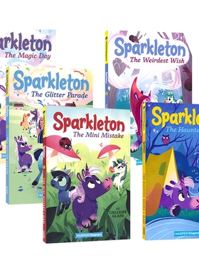 英文原版 Sparkleton The magic day The glitter parade The Mini Mistake 独角兽 儿童桥梁章节书 青少年课外英语读物