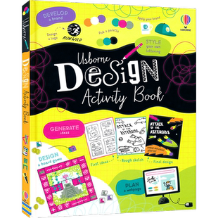 Usborne Design Activity Book 尤斯伯恩 创意设计活动书 儿童艺术 主题丰富 英文原版进口儿童图书