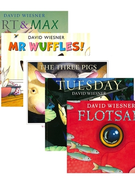 David Weisner 大卫·威斯纳经典绘本 凯迪克奖 Tuesday The Three Pigs Flotsam Art and Max Mr. Wuffles! 英文原版进口儿童图书