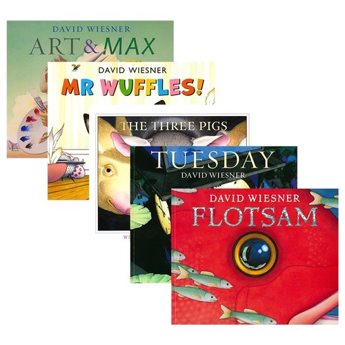 David Weisner 大卫·威斯纳经典绘本 凯迪克奖 Tuesday The Three Pigs Flotsam Art and Max Mr. Wuffles! 英文原版进口儿童图书