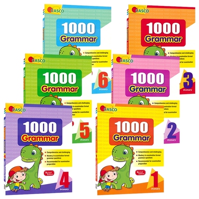 【自营】Casco 1000 Grammar Primary 1-6 新加坡英语语法1000练1-6年6册 小学英语语法练习册新版 语法提高专项练习 英文原版