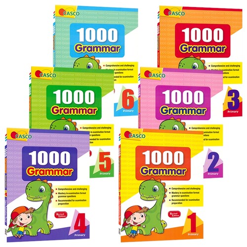 Casco 1000 Grammar Primary 1-6 新加坡英语语法1000练1-6年6册 小学英语语法练习册新版 语法提高专项练习 英文原版进口图书