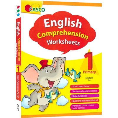 【自营】Casco English Comprehension Worksheets Primary 1-3 新加坡英语 英语阅读理解小学1-3年级英文原版进口图书
