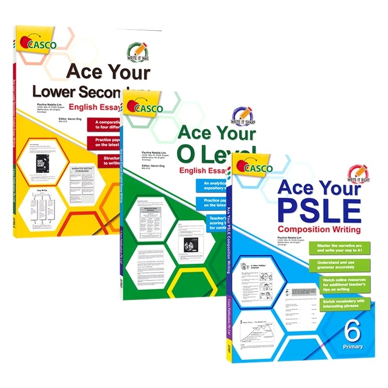 新加坡英语写作练习册 Casco Ace Your English Essay Writing 小学PSLE  初中低年级 O 水准考试 英文原版进口教辅