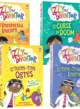 Usborne Izzy The Inventor 小发明家伊兹4册 奇幻冒险 科学实验 桥梁章节书 英文原版进口儿童图书