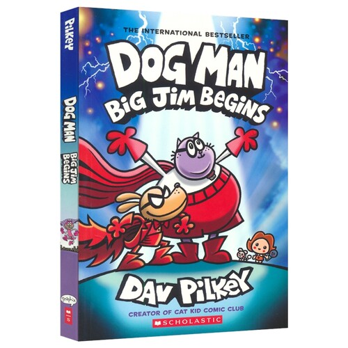 Dog Man 13 Big Jim Begins 神探狗狗的冒险 英文原版儿童漫画书 大汉吉姆的起源 Dav Pilkey 平装 7-12岁小学生爆笑课外读物