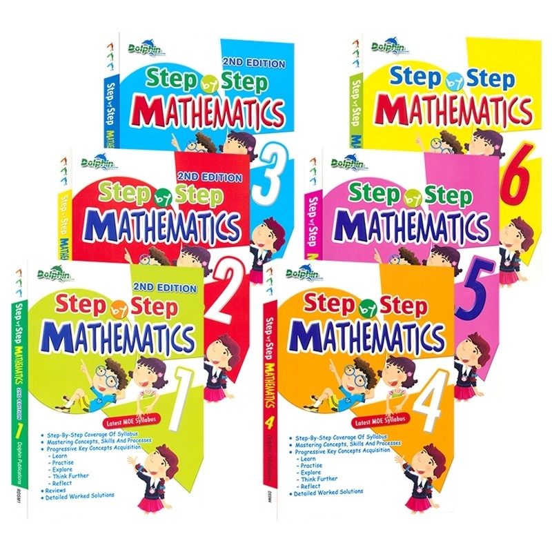 Dolphin Step by Step Mathematics Primary 1-6 海豚数学阶梯式学习 新加坡数学 小学数学教辅1-6年级 基础提高 英文原版进口图书