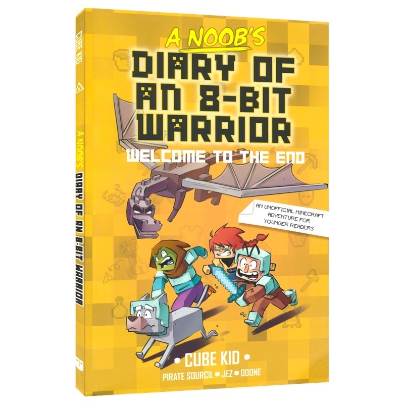 A Noob's Diary Of An 8-Bit Warrior Welcome to the End 英雄史蒂夫战士 新手日记4 桥梁章节小说 英文原版进口儿童图书