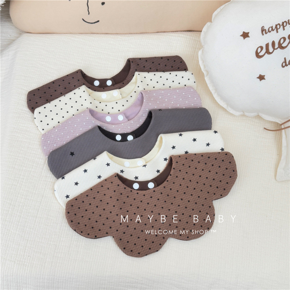 韩国ins婴儿双面华夫格口水巾转圈按扣纯棉宝宝围嘴宝宝喂奶围兜,婴童用品,口水巾,淘宝优惠券,粉丝福利购,淘宝优惠卷