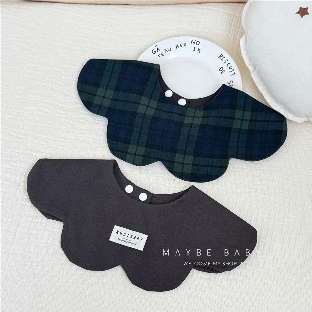 韩国ins婴儿口水巾男女宝宝新生儿喂奶围兜纯棉围嘴双面花瓣新款