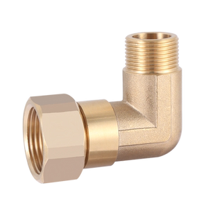 活接铜弯头4分双内丝6分90度直角变径外丝活动弯管接头水管配件