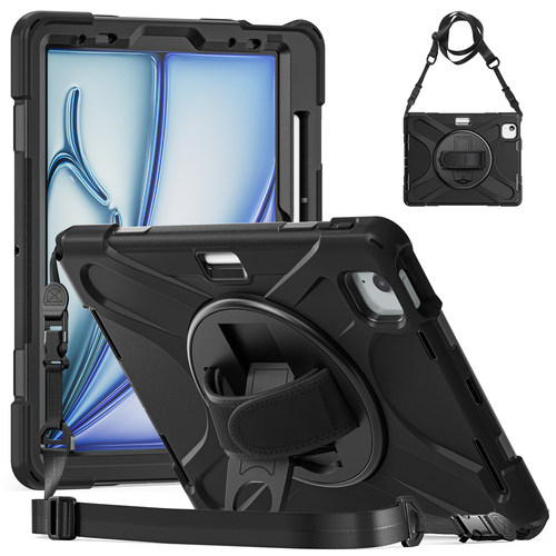 适用iPad Air 11英寸2025款皮套平板笔槽套iPad Air 11英寸2025 M3防摔壳保护套旋转支架保护壳