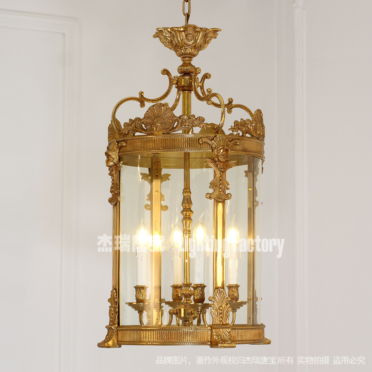 杰瑞唐宝法式吊灯欧式餐厅全铜玄关阳台走廊门厅乡村复古奢华大气