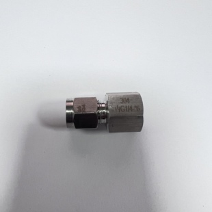 LNG缓冲罐压力表转换接头NPT1/4-卡6 G1/4-卡6  14-卡6不锈钢接头