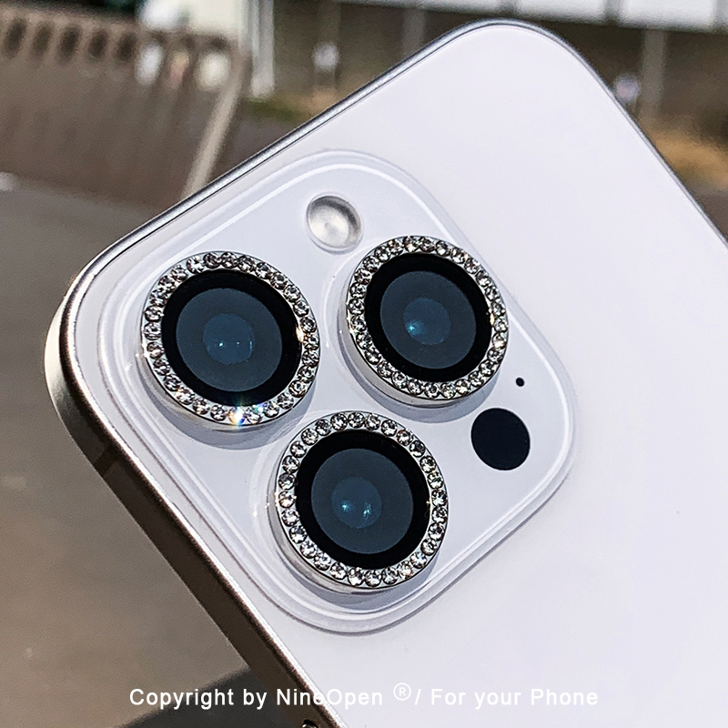 闪耀大颗星钻镜头膜适用苹果16promax保护圈iPhone15后置摄像头贴膜镶水钻高清保护镜头圈