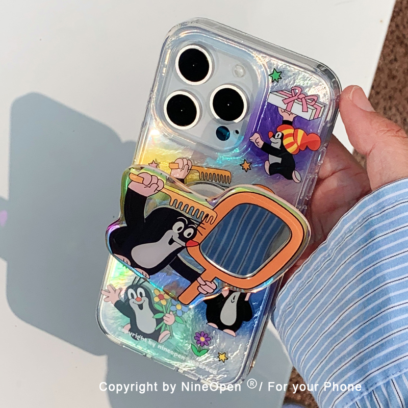 镭射双层适用于苹果卡通iphone16