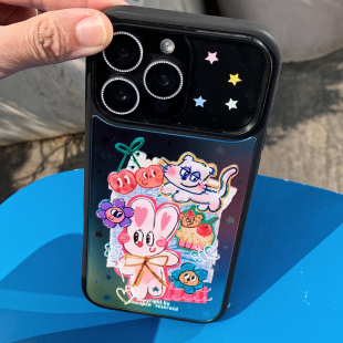 九点半镜面浮雕晕染comi可爱乐园适用于苹果17ProMax手机壳iphone17Pro 15粉色少女心全包保护套 16ProMax
