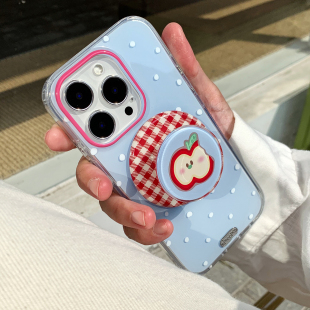 九点半ins风海盐草莓撞色波点磁吸壳适用于苹果16promax 15pro简约防摔全包保护套 15PM手机壳iPhone16Pro