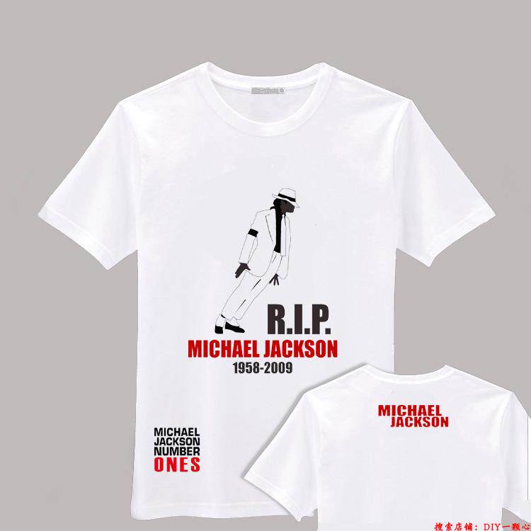 迈克尔杰克逊太空步T恤定做礼物自定义印情侣照片文字胖子文化衫