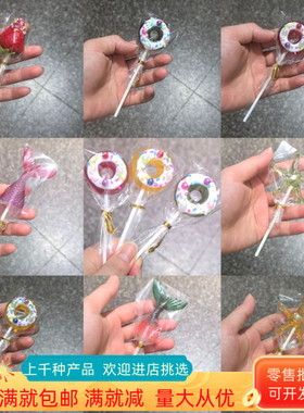 草莓棒棒糖水果仿真海星甜品模型