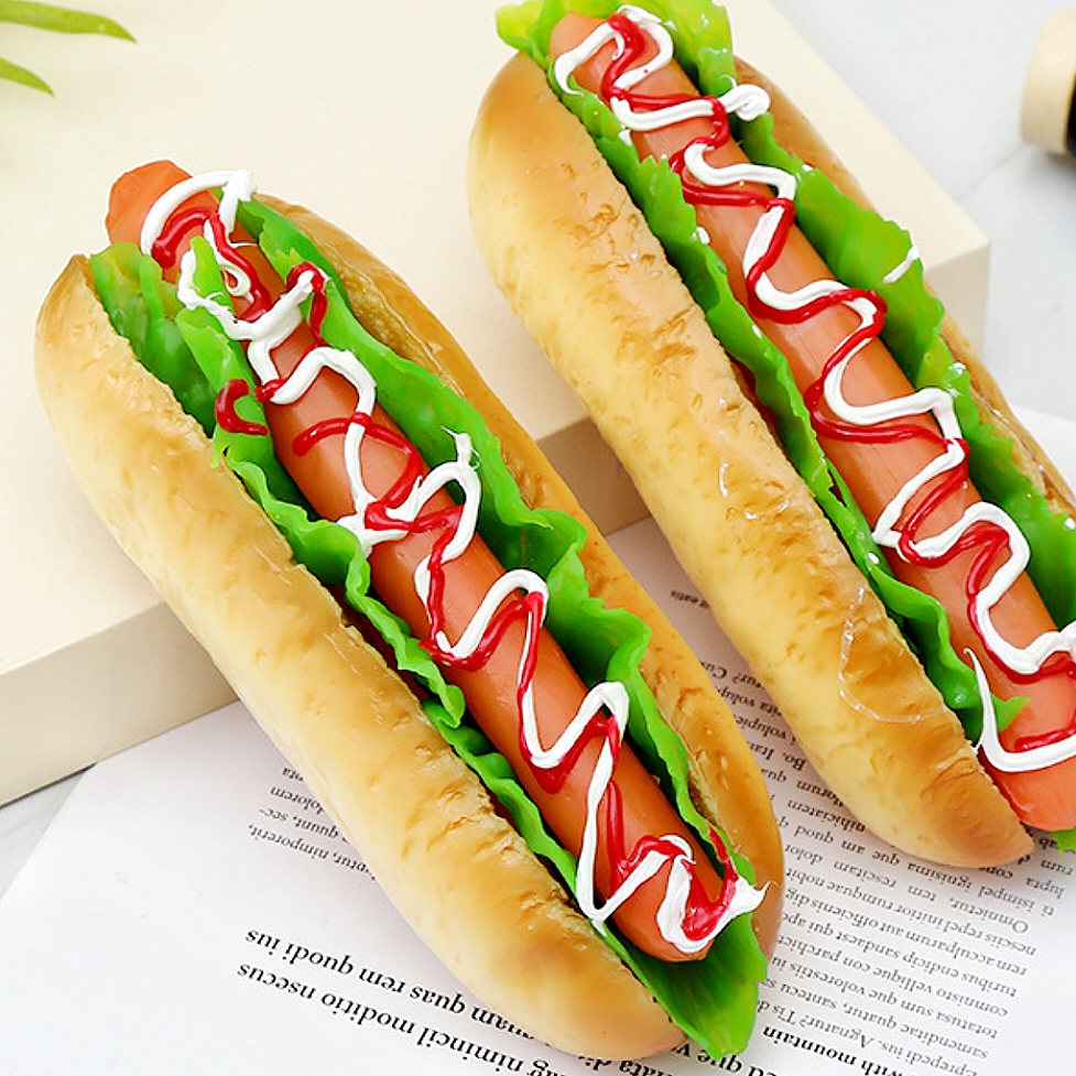 仿真熱狗面包模型假芝士香腸漢堡